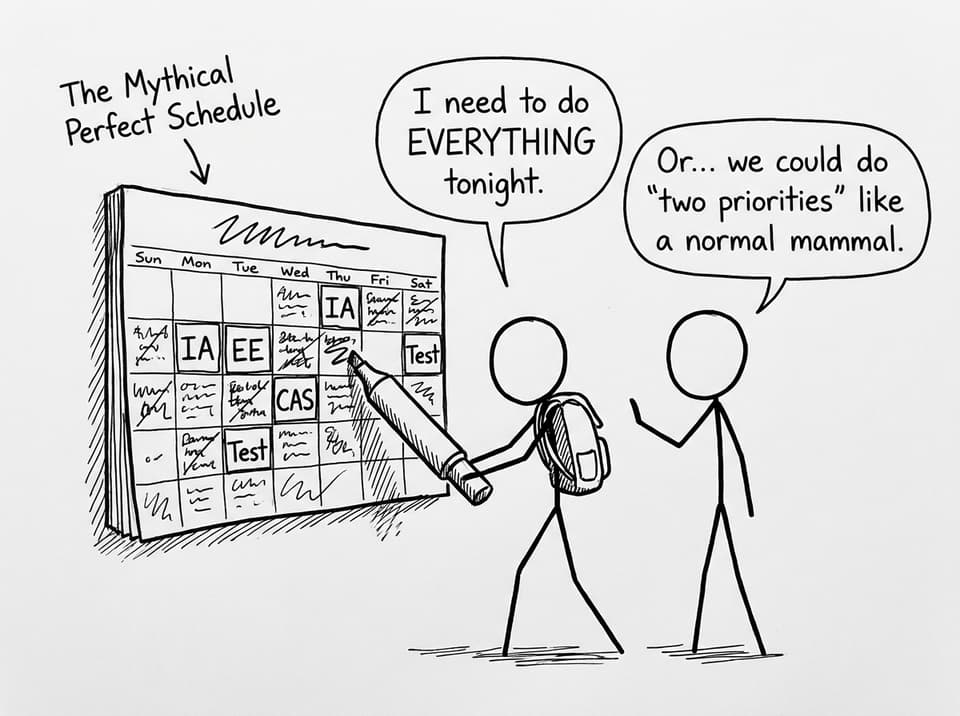 Calendar arguing with students