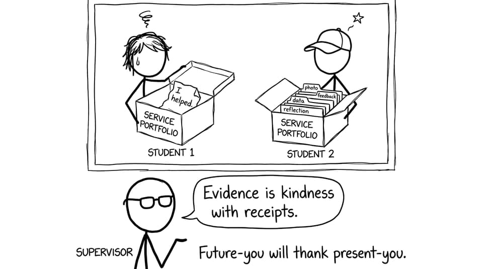 Service portfolio evidence comic