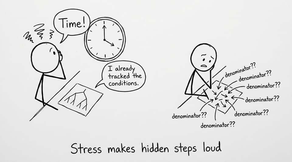 Exam stress vs calm tree diagram