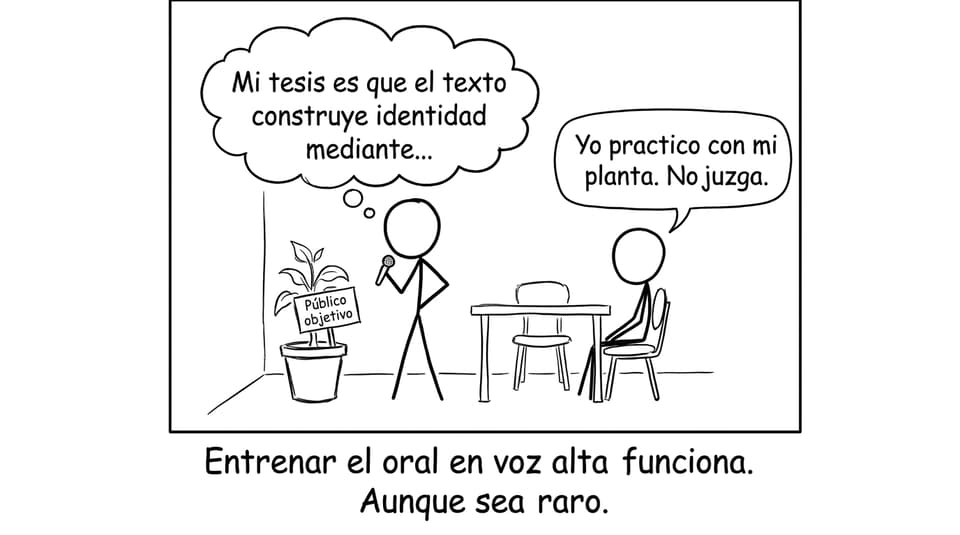 Oral con una planta