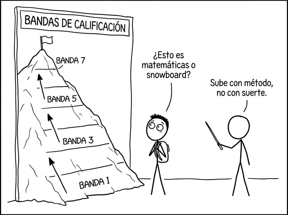 BANDAS DE CALIFICACIÓN en versión pista de esquí