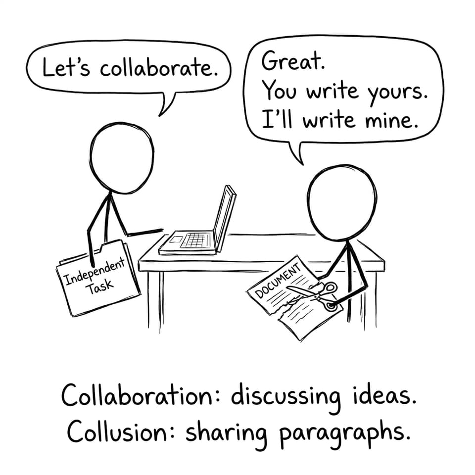 Collaboration vs collusion comic