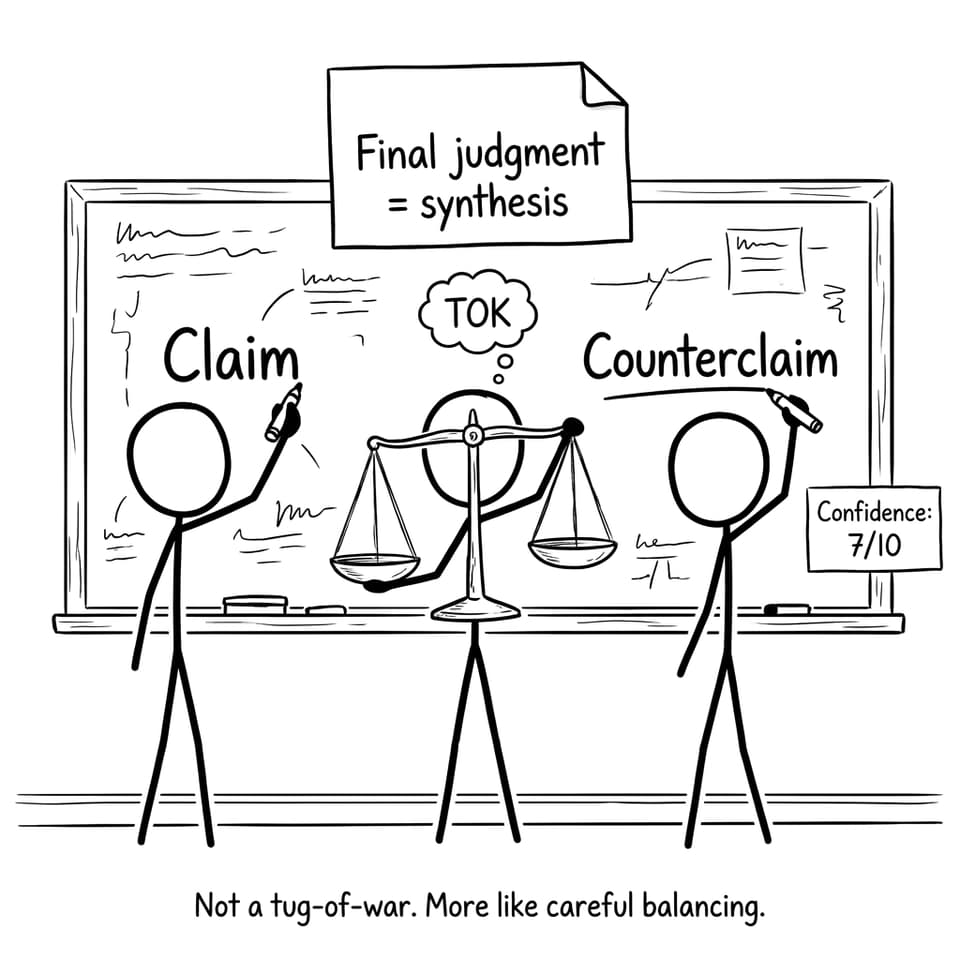 TOK balancing claim and counterclaim