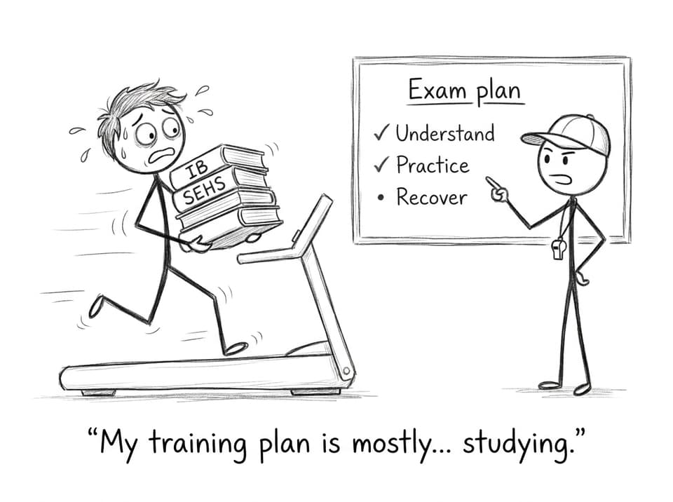 IB SEHS treadmill study plan comic