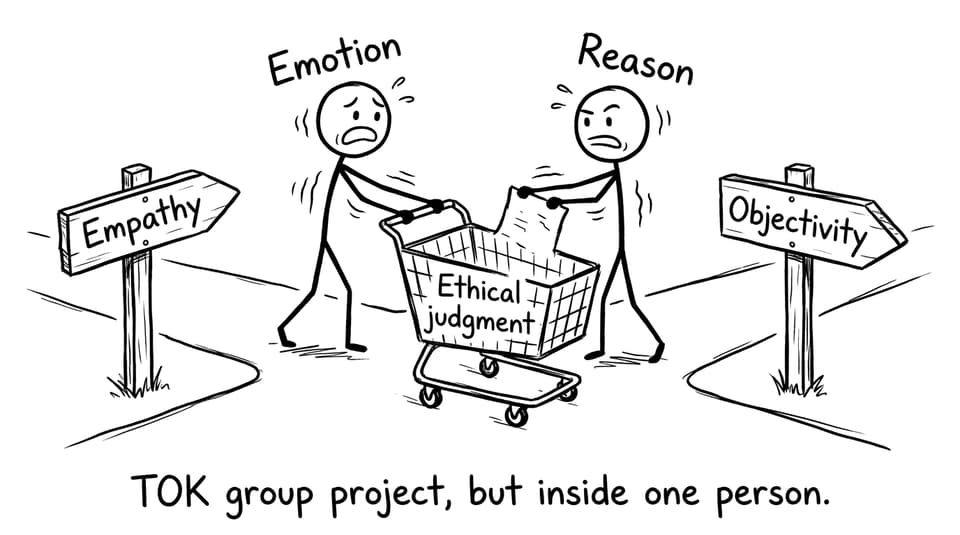 Emotion and reason steer one cart