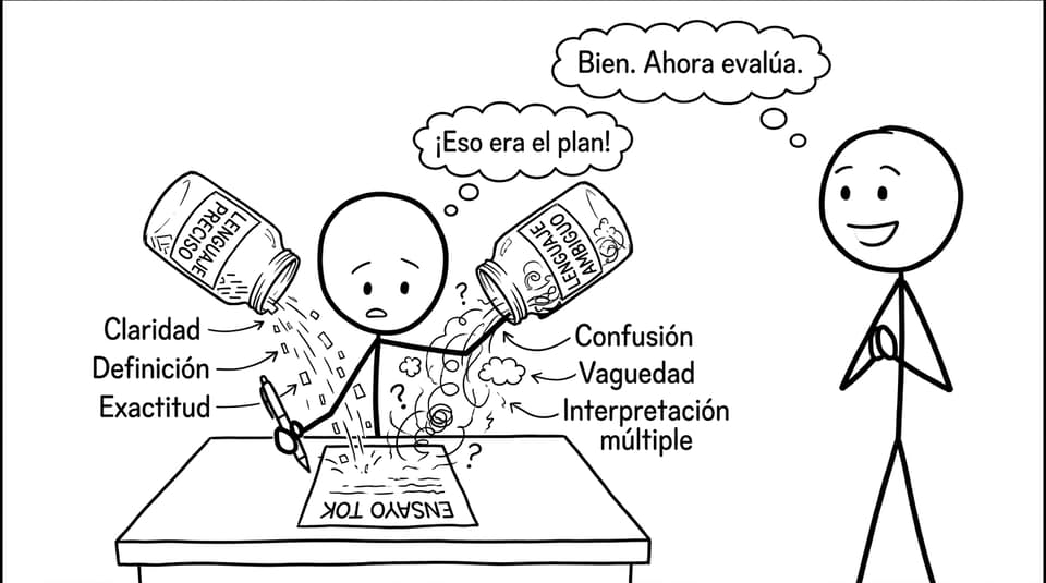 Bien. Ahora evalúa.