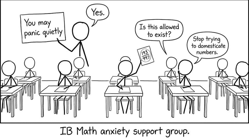 Exam hall fraction panic joke
