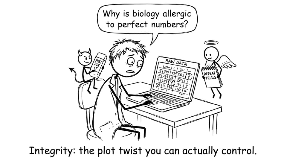 XKCD-style comic about raw data temptation