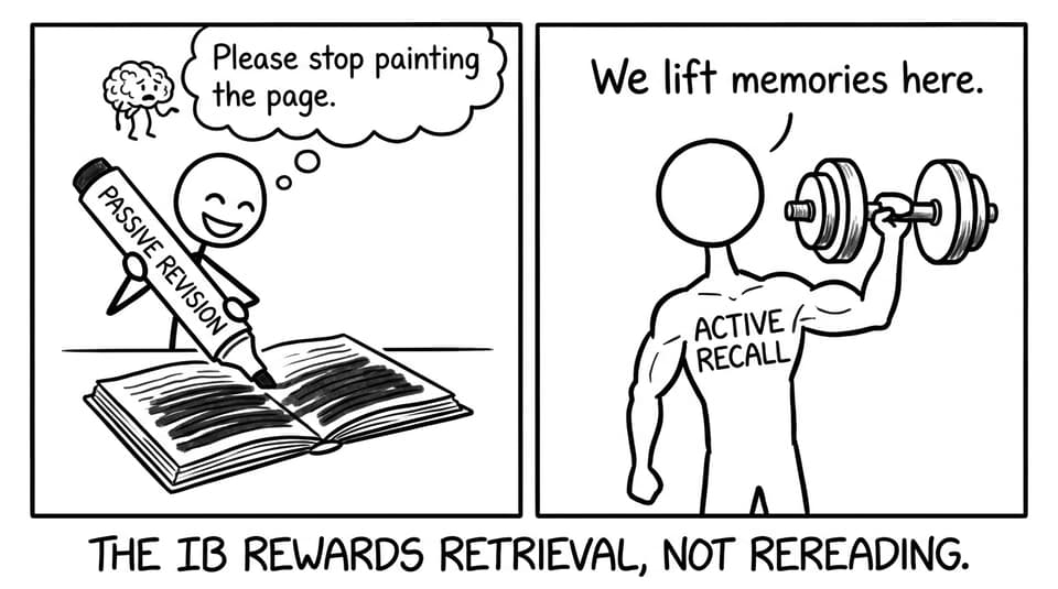 Stick-figure highlighting vs active recall