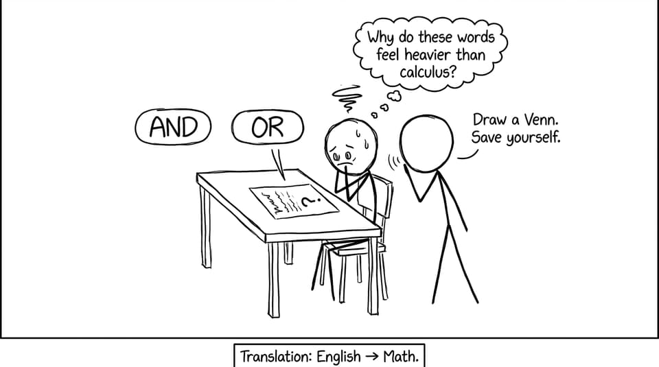 Student choosing AND or OR like a game show