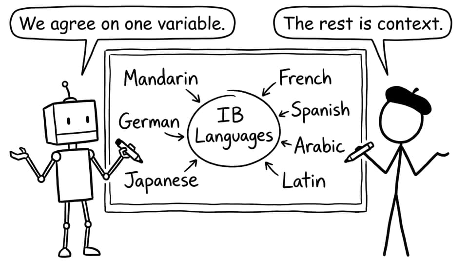 Robot vs poet agree on IB Languages