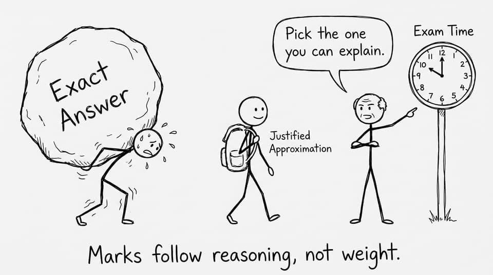 Marks follow reasoning, not weight.