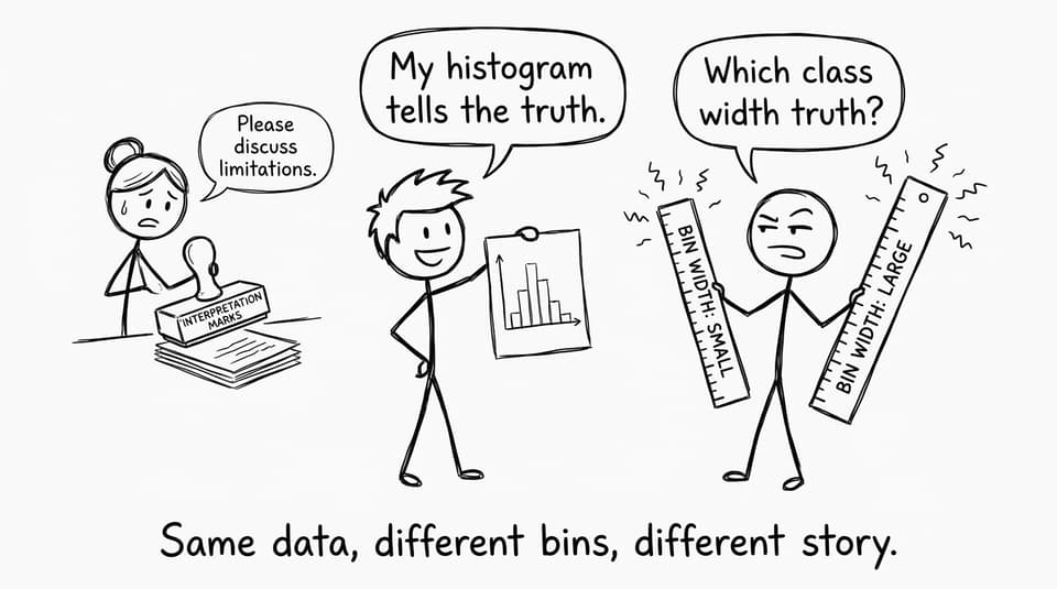 Same data, different bins joke