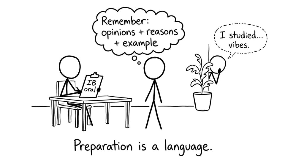 Oral exam preparation joke