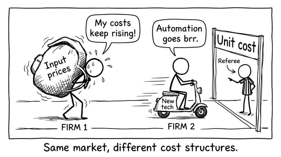 Cost structure race comic