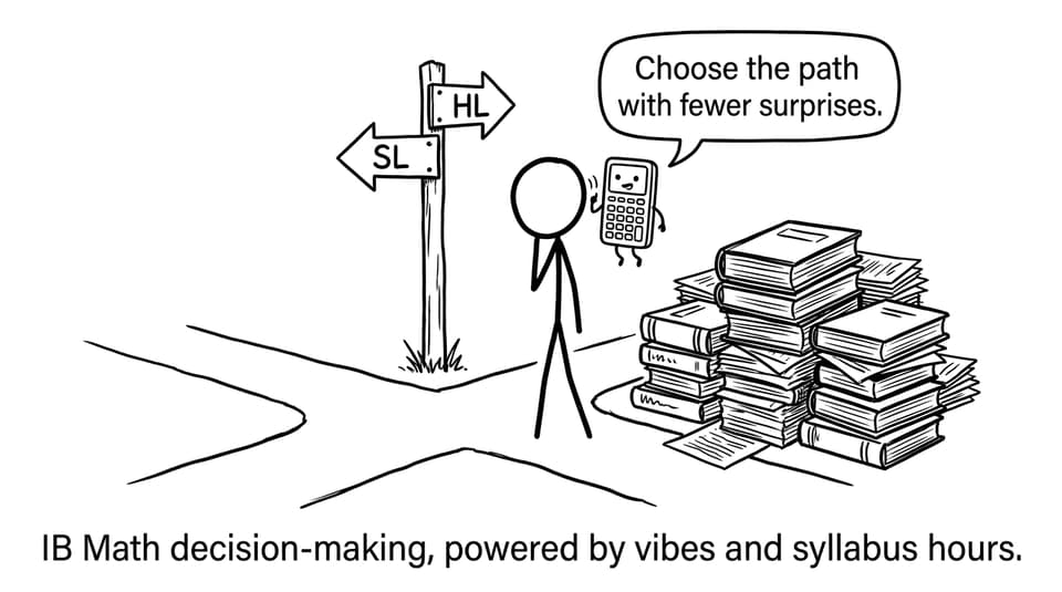 A student choosing between SL and HL