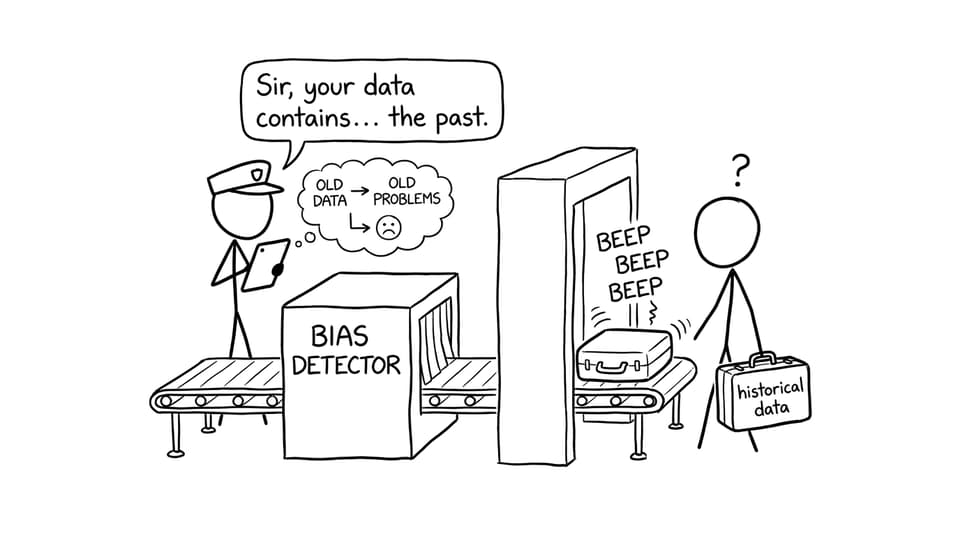 A dataset suitcase gets flagged for containing 'the past'