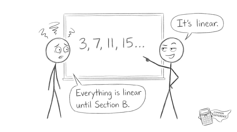 Student vs linear sequence joke