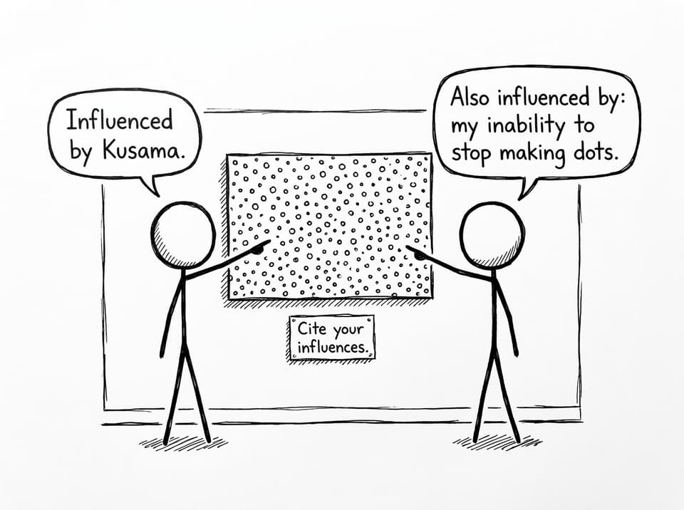IB Visual Arts comic about citing influences