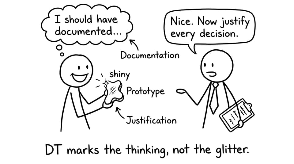 DT marks the thinking, not the glitter