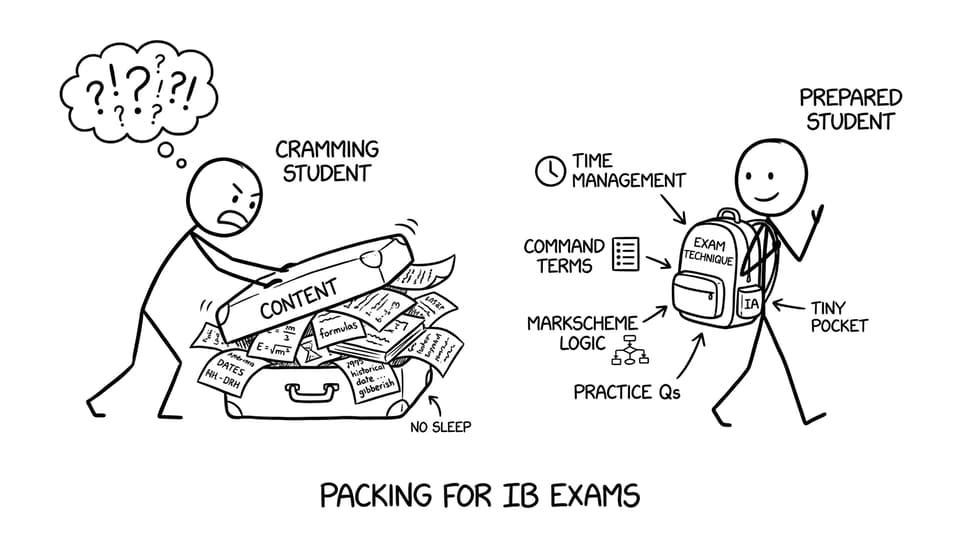 Packing for IB exams humor