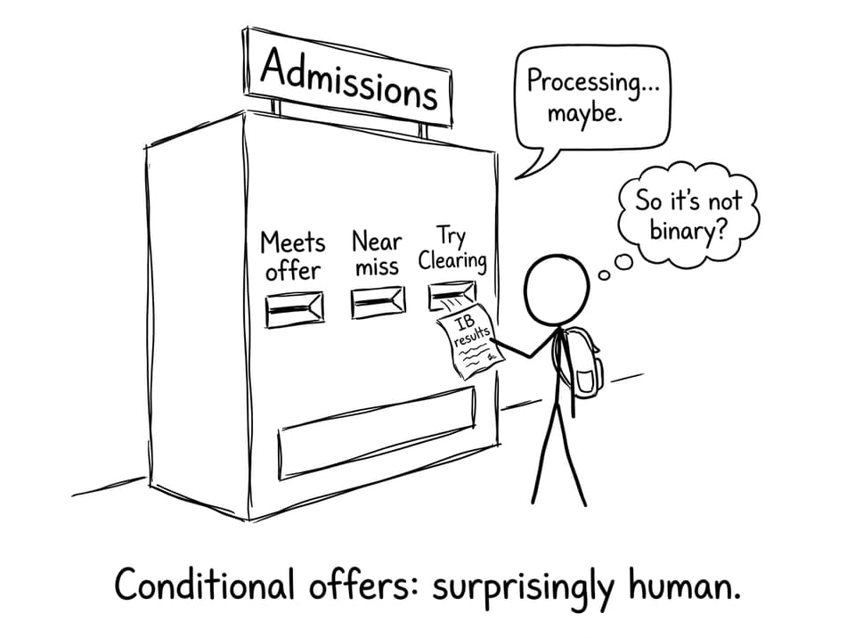 Admissions vending machine joke