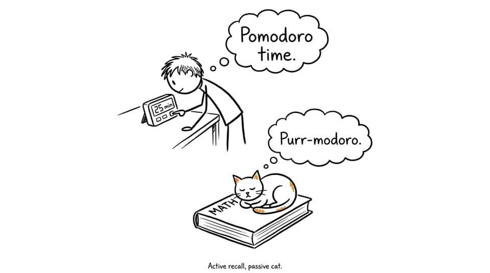 Pomodoro cat blocking textbook