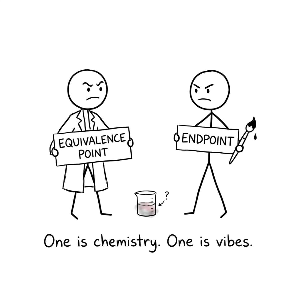 Equivalence point vs endpoint joke