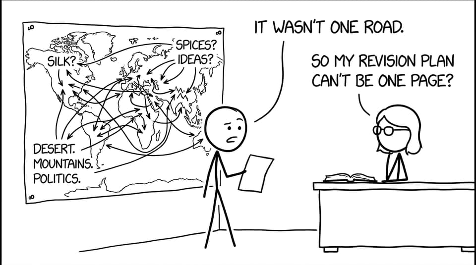 XKCD comic: not one road