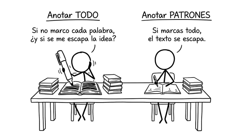La guerra entre “marcar todo” y “ver patrones”