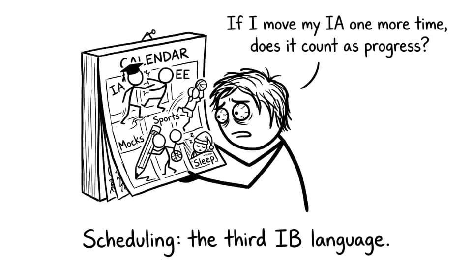Stressed calendar comic