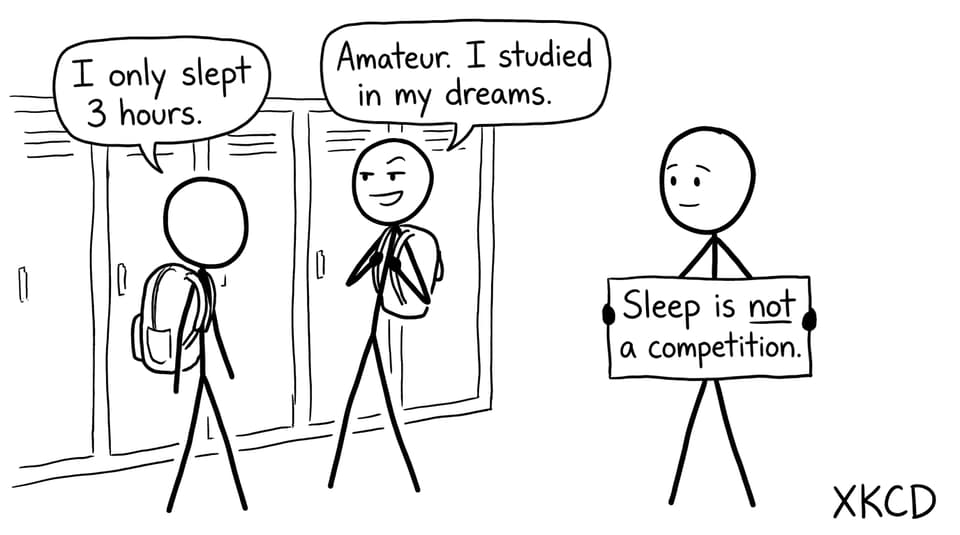 Sleep is not a competition