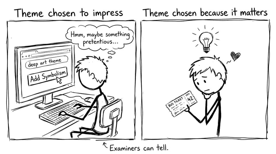 Comic about choosing themes