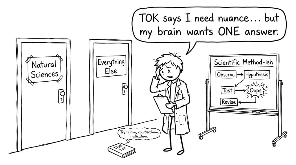 TOK student choosing doors