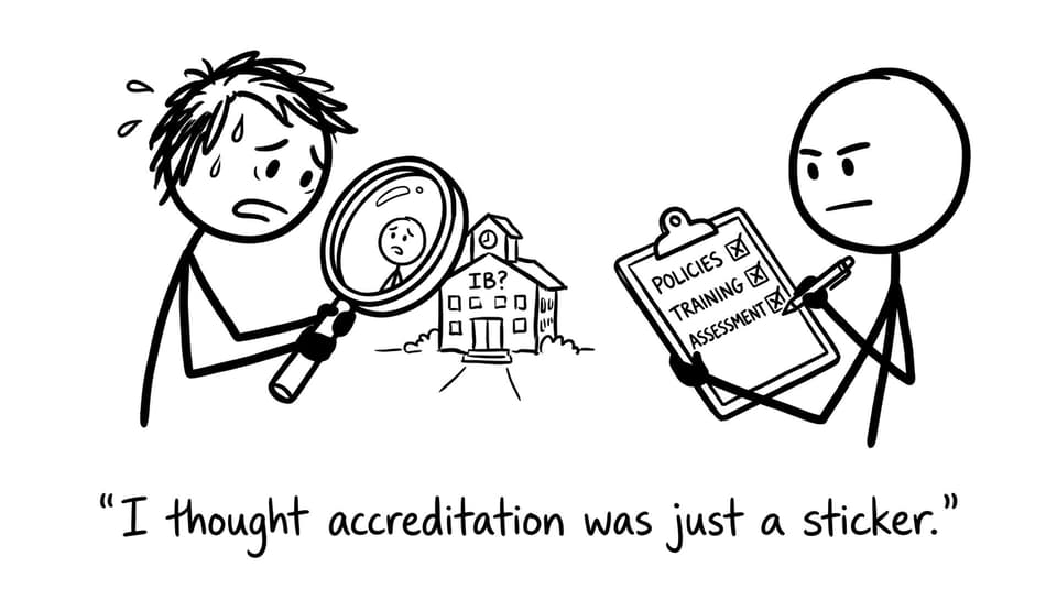 Student learns accreditation is not a sticker