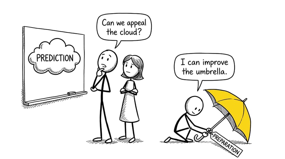A family discovers that preparation is more controllable than a forecast