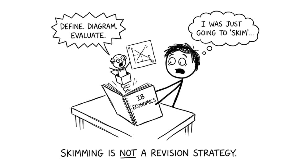 A student gets jump-scared by revision