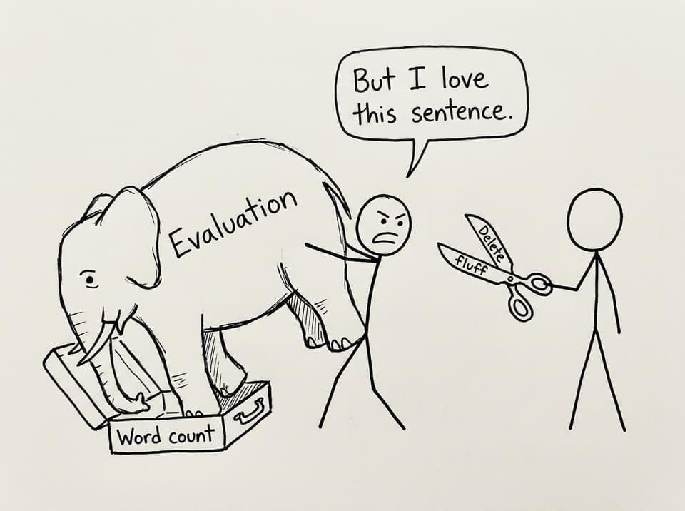 Trying to fit “Evaluation” into the word count