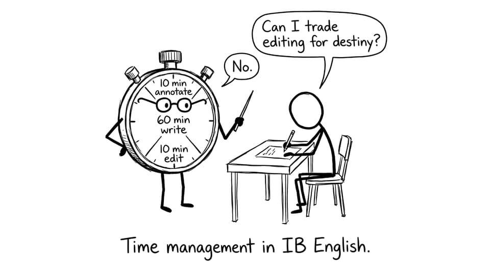 A stopwatch coaches a student