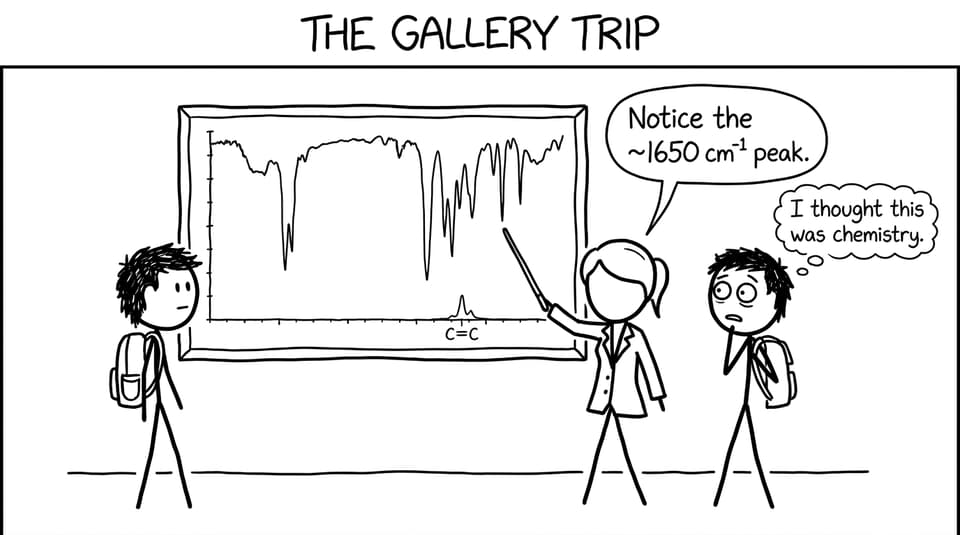 IR spectrum as museum art