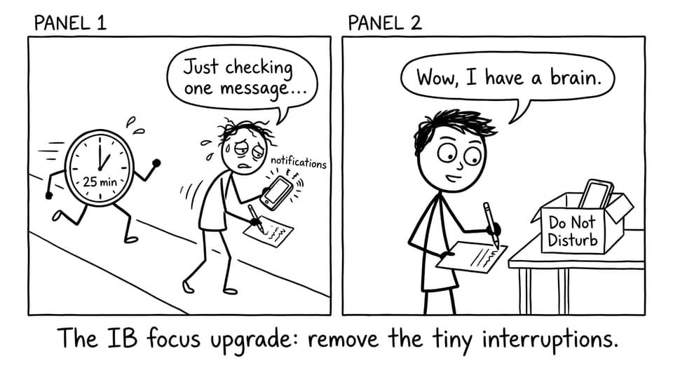 The IB focus upgrade: remove the tiny interruptions.