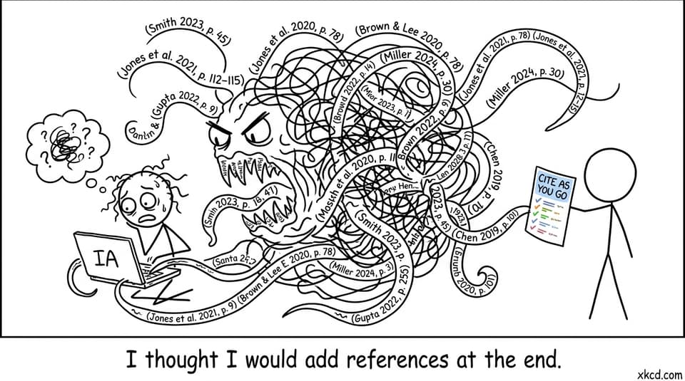 A citation spaghetti monster ambushes an IA draft