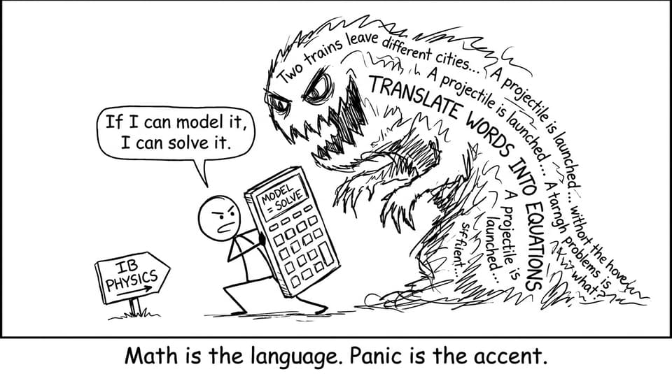 Word problem monster XKCD style