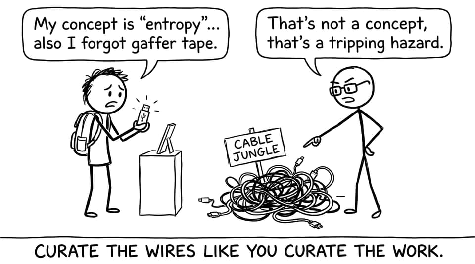 Curate the wires like you curate the work