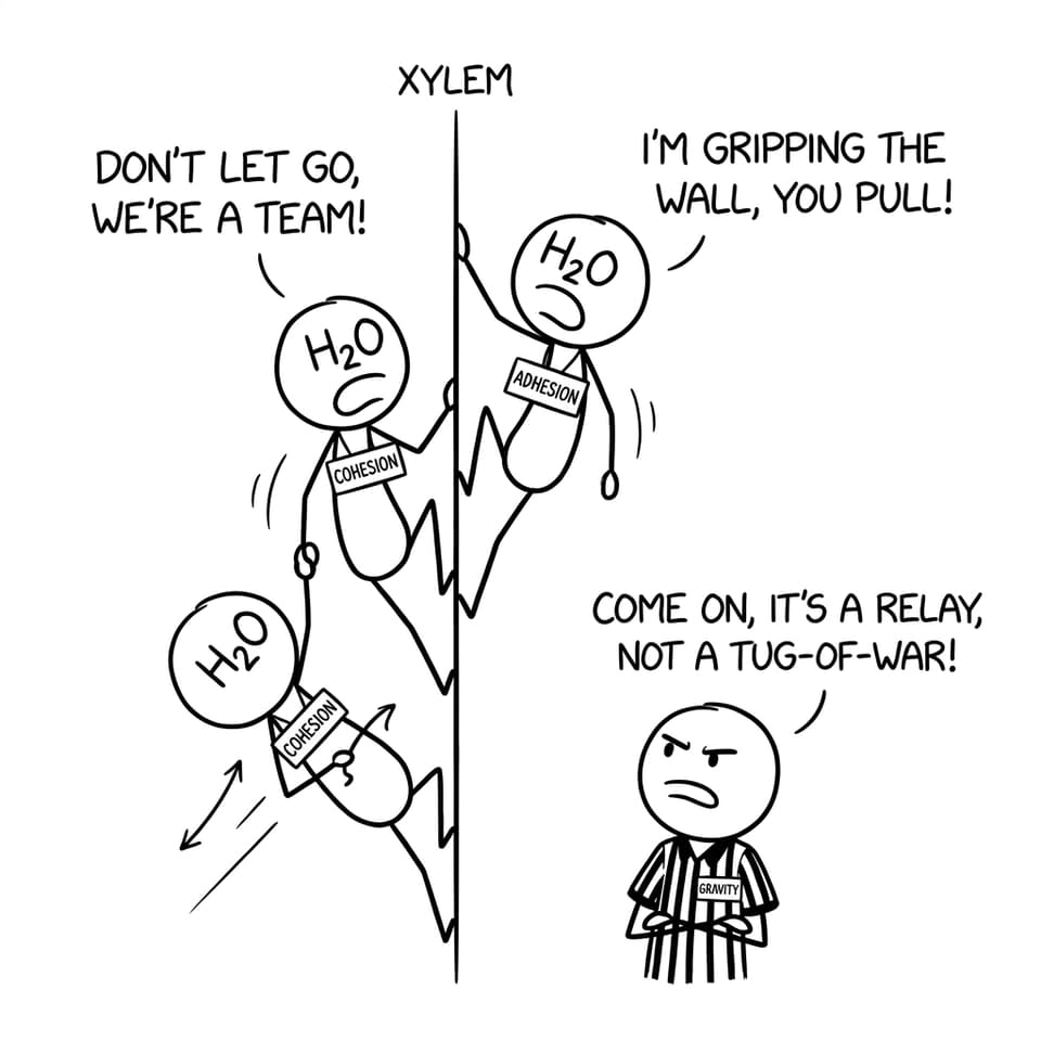 Cohesion vs adhesion relay race