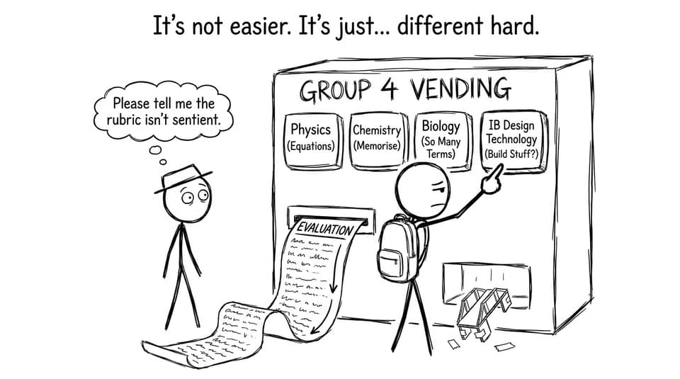 Two students choose Group 4 at a vending machine