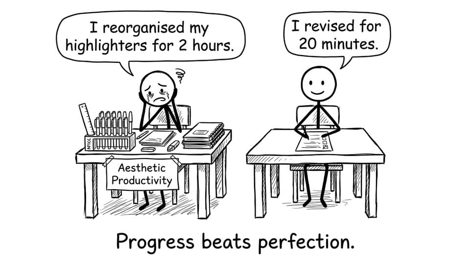 Aesthetic stationery vs a calm checklist
