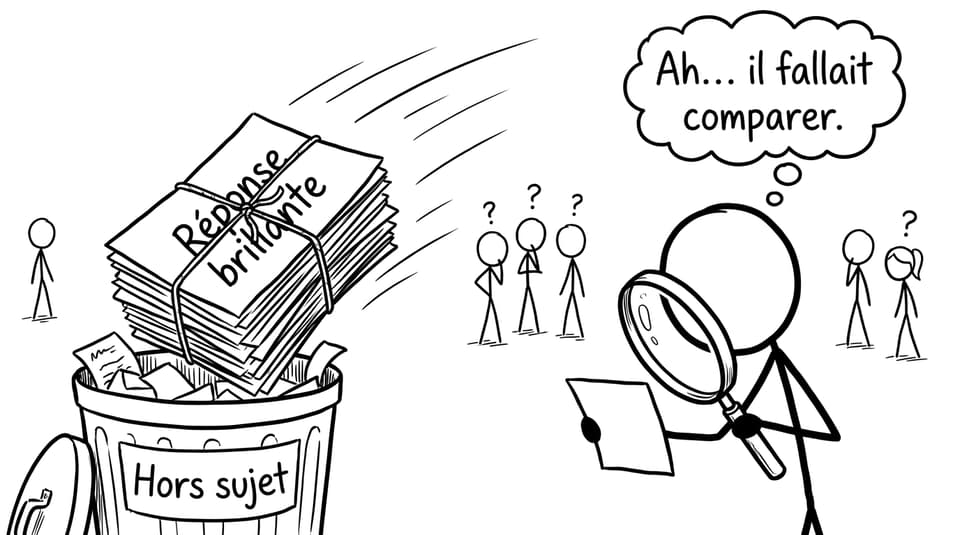 Comic sur la consigne et le hors sujet