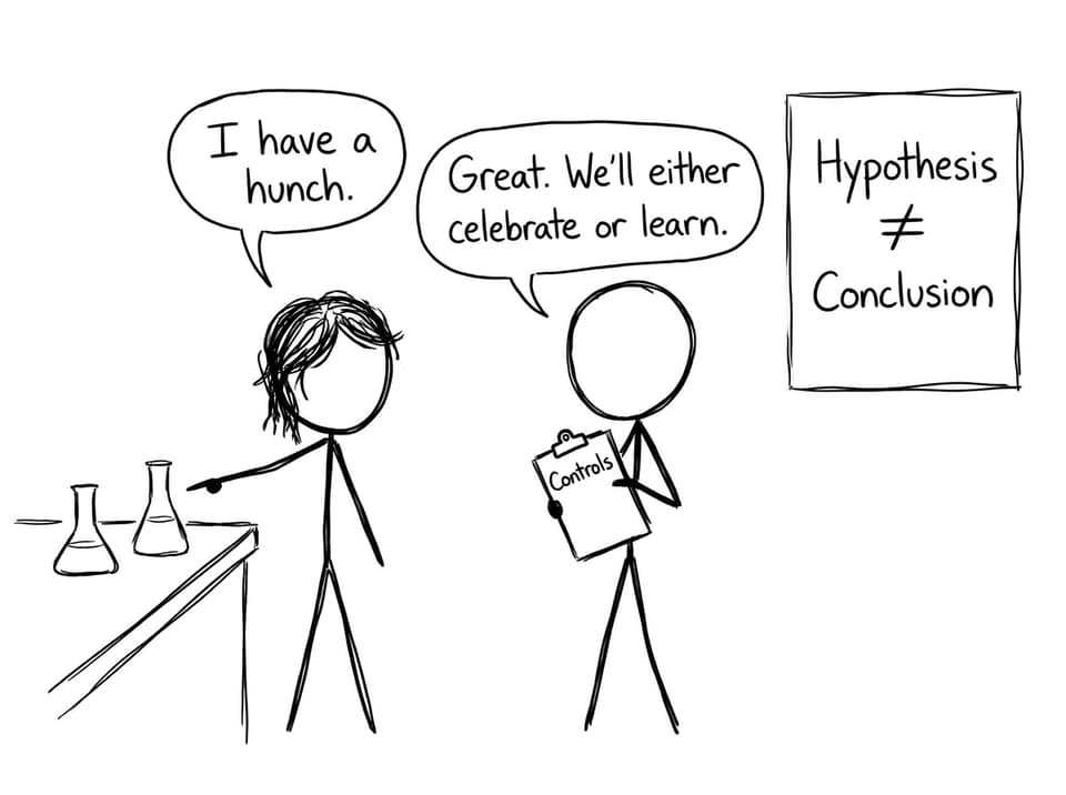 Science: hypothesis is not conclusion