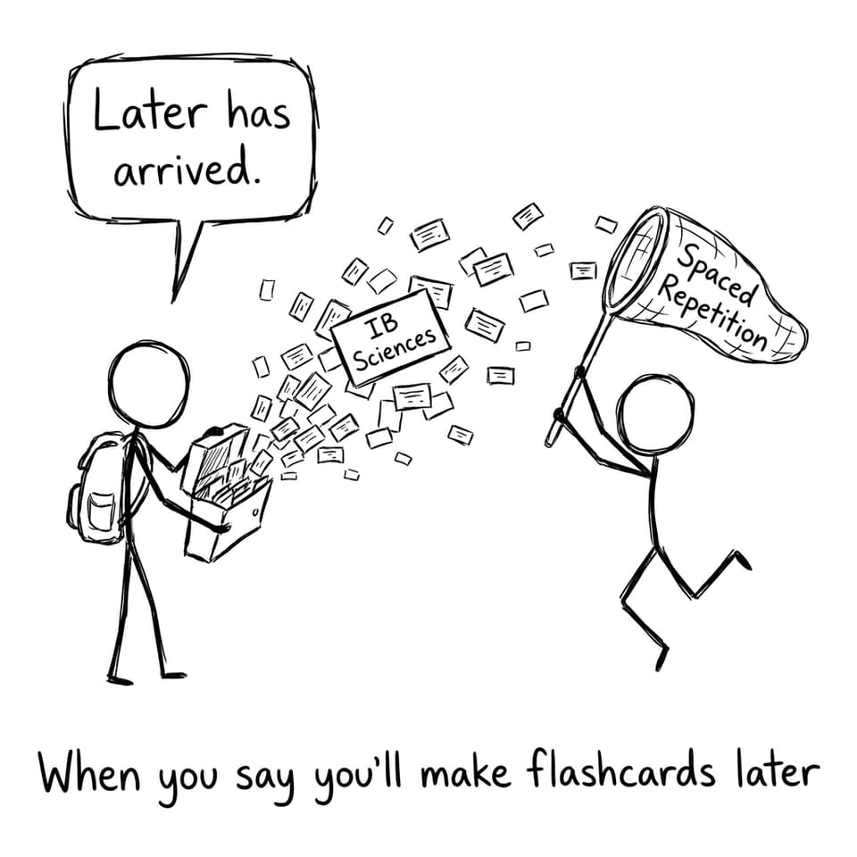 When you say you'll make flashcards later